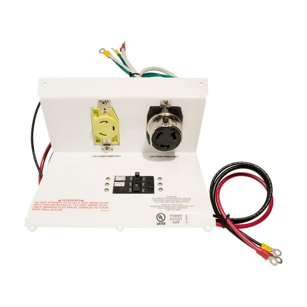 30A-50A FACEPLATE ASSEMBLY W/BREAKERS