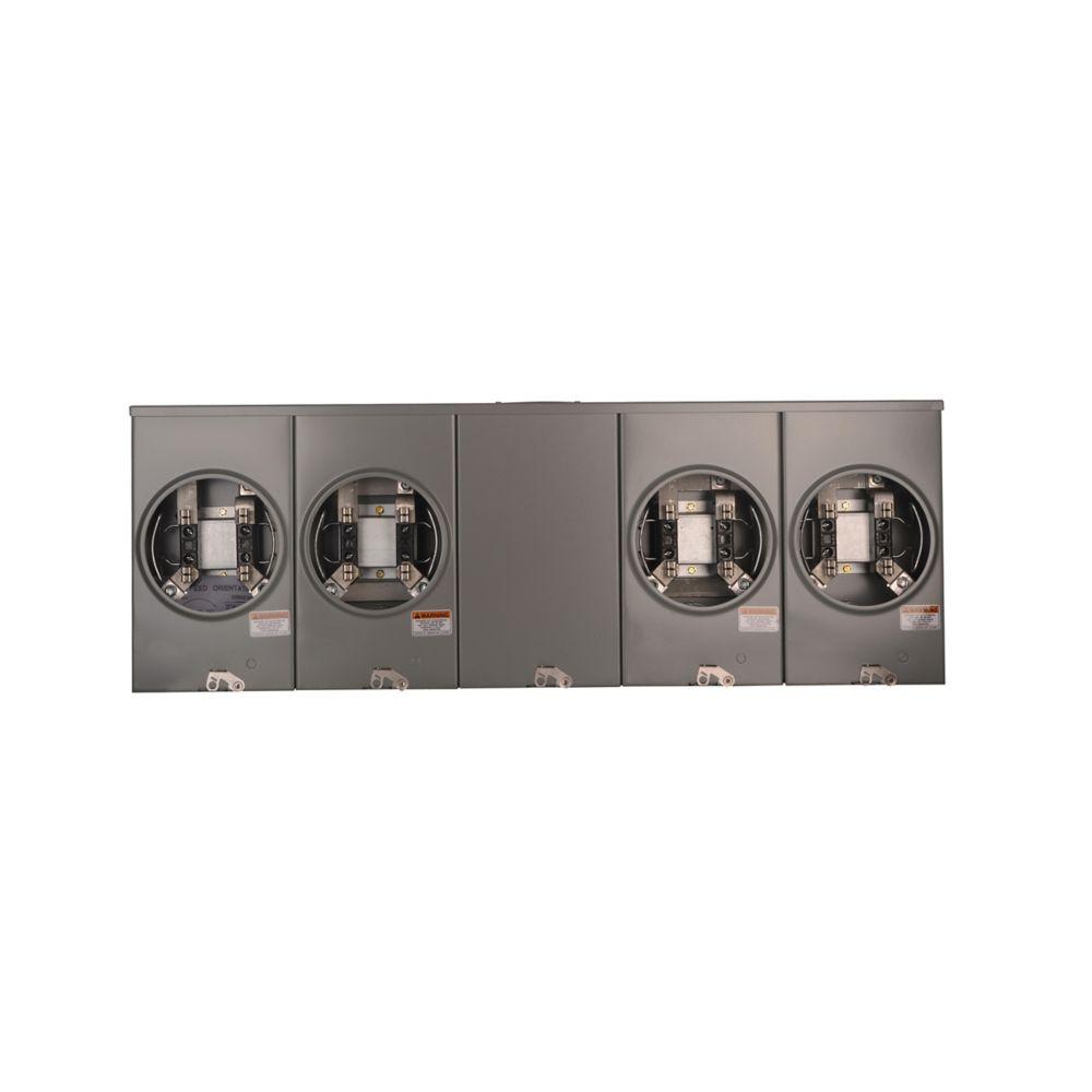 MtrSkt,200A,Ringless,4-Jaw,OH/UG,4-Gang