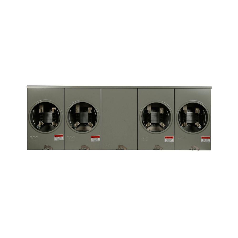 MtrSkt,100A,Ringless,4-Jaw,OH/UG,4-Gang