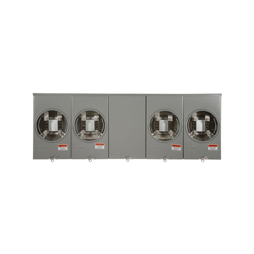 MtrSkt,200A,Ringless,4-Jaw,OH/UG,4-Gang