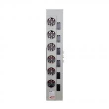 Eaton 1MM612RC - 125A MTR STACK, 1PH, 6 SOCKET, RING, CU