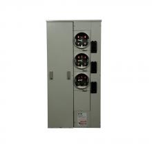 Eaton 1MP3124RRLC - 125A METER PACK, 3 SOCKETS, RINGLESS, CU