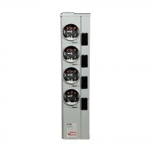 Eaton 1MP4124RRLC - 125A METER PACK, 4 SOCKETS, RINGLESS, CU