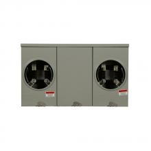 Eaton U2R2332TCPLCH - MtrSkt,200A,Ringless,4-Jaw,OH/UG,2-Gang