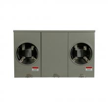 Eaton UBH2R1121BCH - MtrSkt,100A,Ringless,4-Jaw,OH/UG,2-Gang
