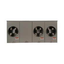 Eaton UBH3R2332TCH - MtrSkt,200A,Ringless,4-Jaw,OH/UG,3-Gang