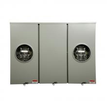 Eaton UT2H52353UCH - MtrSkt,200A,Ringless,5-Jaw,OH/UG,2-Gang