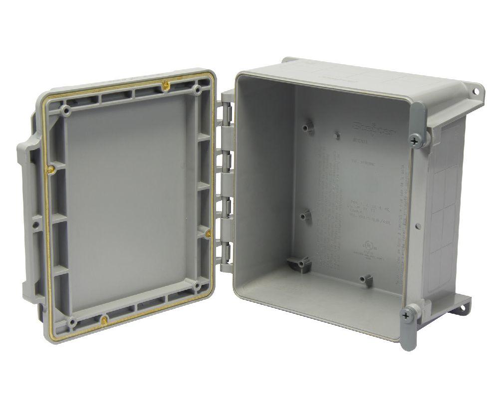 8"x8"x4" PVC JUNCTION BOX HINGED SCE
