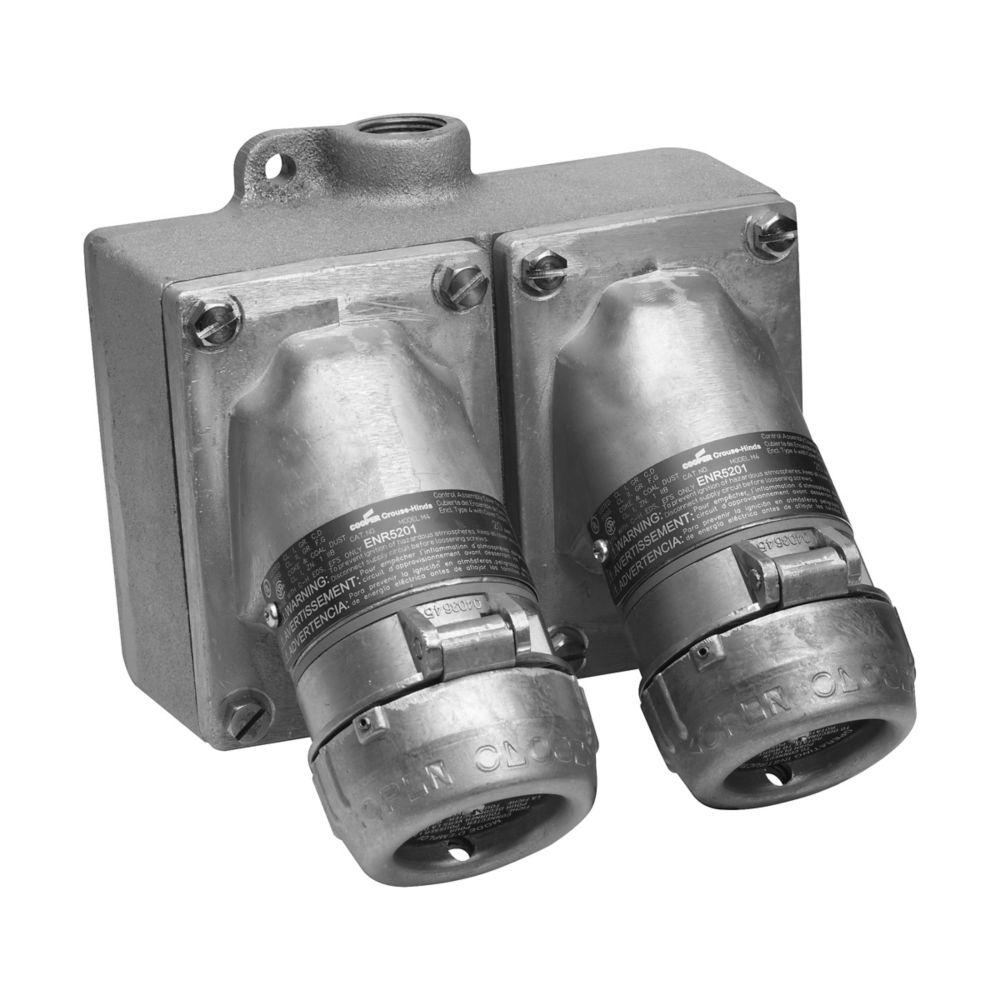 20A 125V DE DL GANG RCPT ASSY 3/4 M4