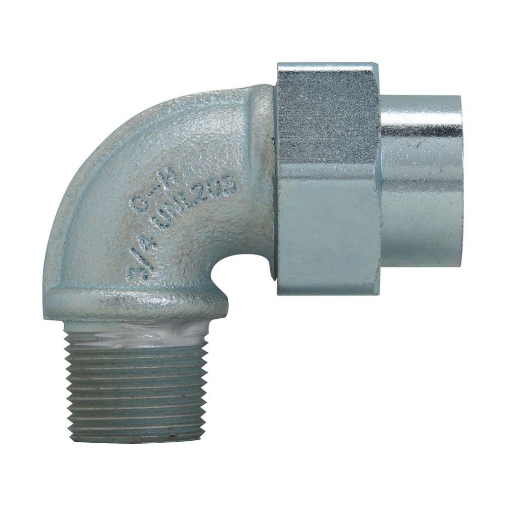 1/2 NPT FEM TO 3/4 NPT MALE 90 DEG UNION