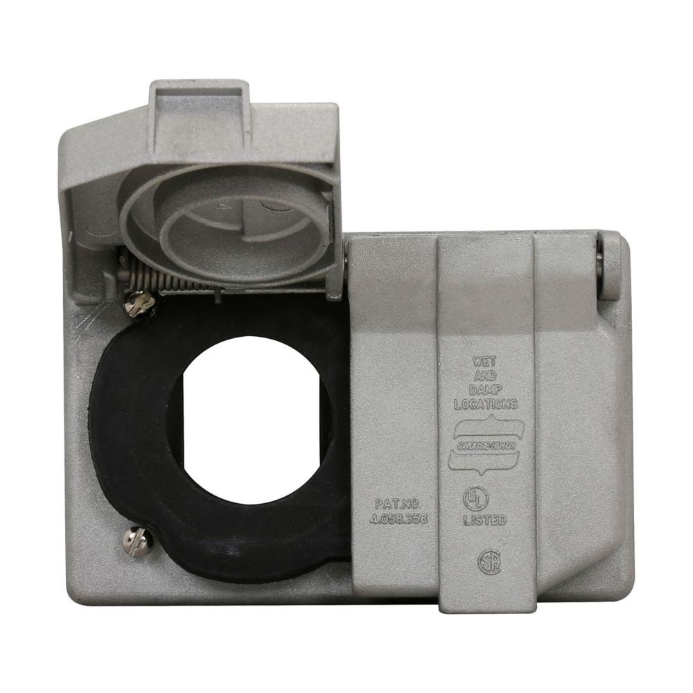 15A 3W2P 125V DPL WET CVR RCP ASY NONLOK