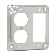 Eaton Crouse-Hinds TP517 - 4 SQ BOX 1 DUPLEX 1 GFCI REC SURF CVR