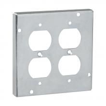 Eaton Crouse-Hinds TP728 - 4 11/16 SQ 2 DUPLEX REC SURF CVR