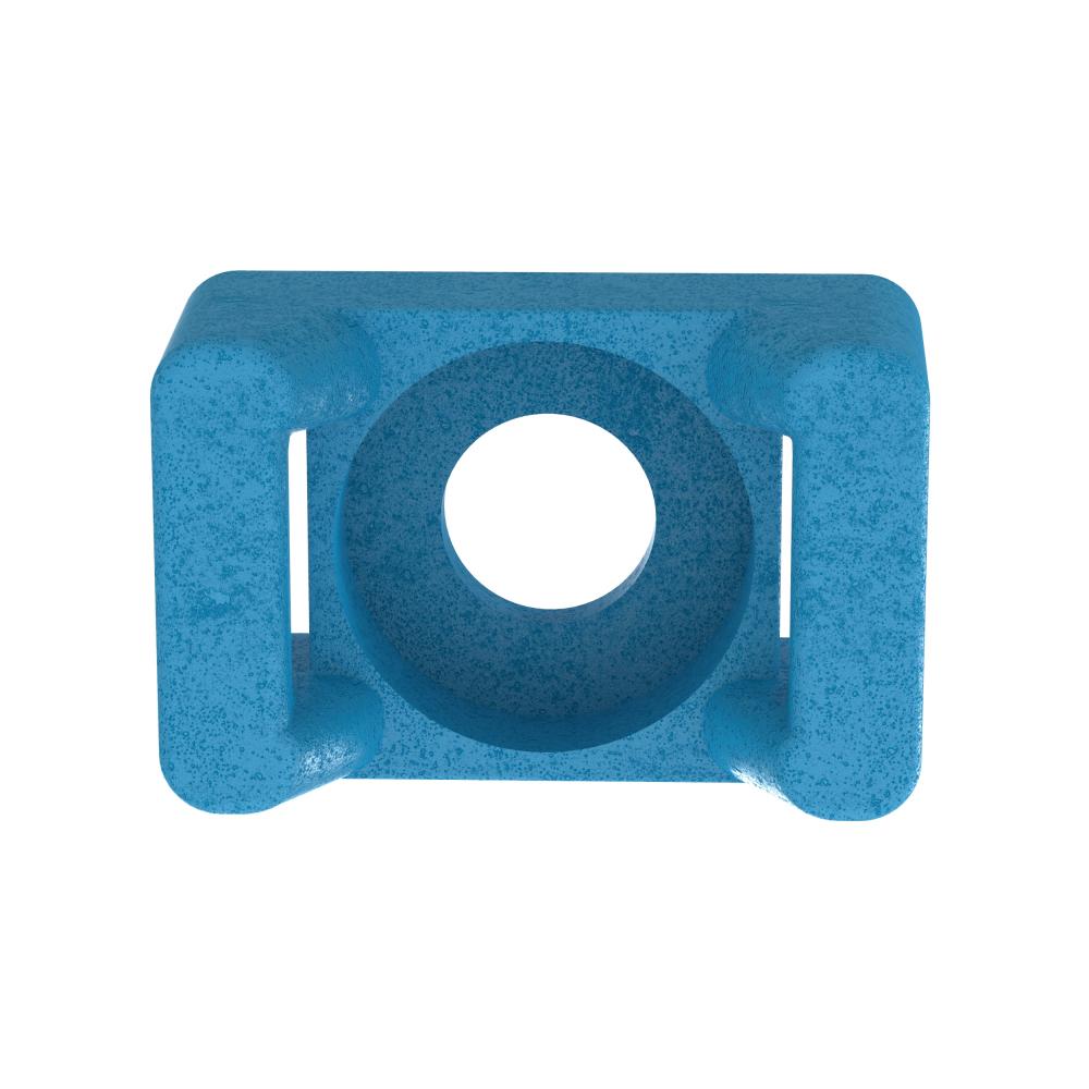 TM2S8-C76 Cable Tie Mount, Aqua, ETFE, 0.63x0.43