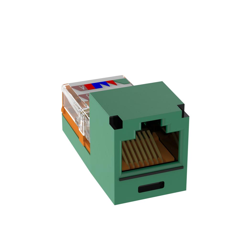 UTP RJ45 Cat 5e Leadframe Jack Module, Green