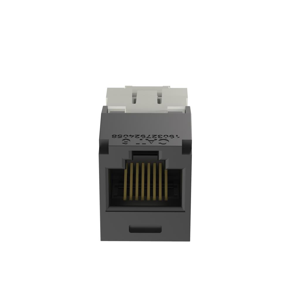 Mini-Com® UTP RJ45 Cat 6 TG Jack Module, Black