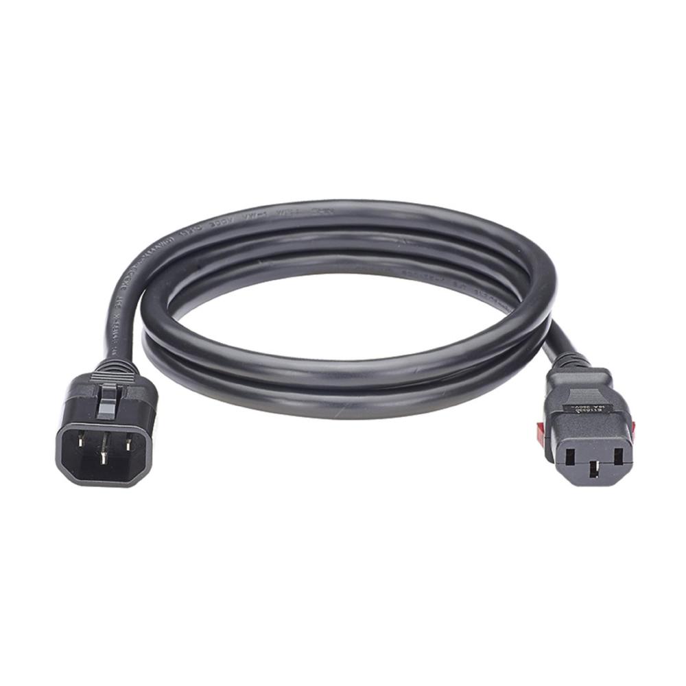 Dual-Locking IT Power Cord, IEC C14 to IEC C13,