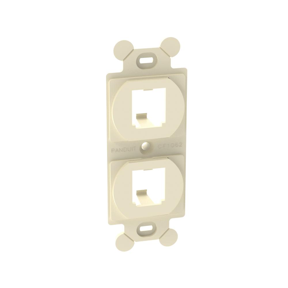 Mini Com Duplex adapter, 2 port, Electric Ivory