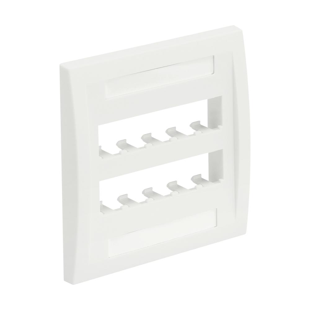 Mini-Com®, Executive, Faceplate, 10 port, White