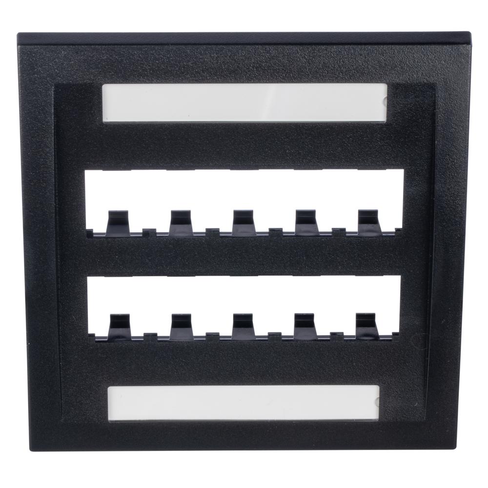 Mini-Com®, Executive, Faceplate, 10 port, Black
