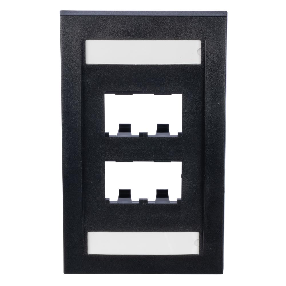 Mini-Com®, Executive, Faceplate, 4 port, Black