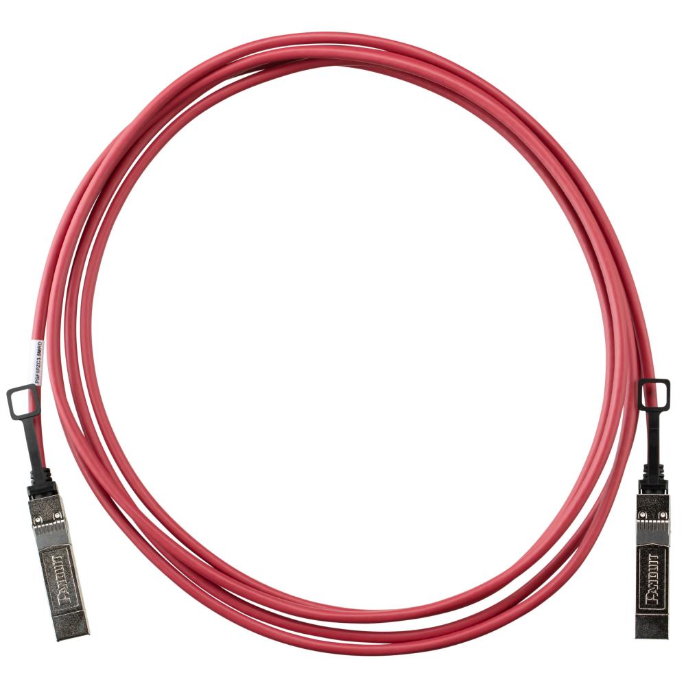 25G SFP28 DAC Assembly, 26AWG, 4M, Red