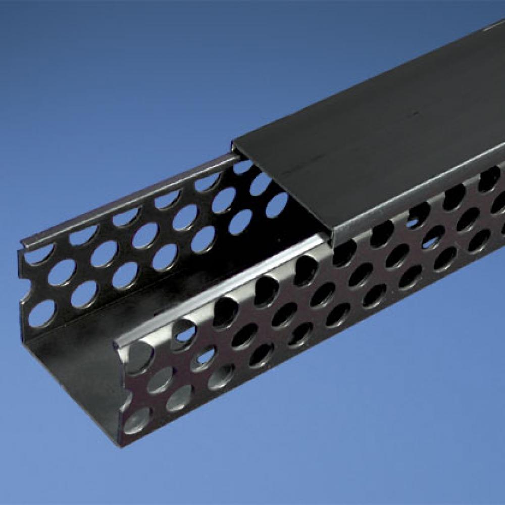 Round Hole Duct, PVC, 1.5X2X6',BLK,6ft