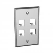 Panduit CFP4SY - Mini-Com® Stainless Steel Faceplate, 4 Port