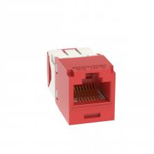 Panduit CJ5E88TGRD-24 - Mini-Com® UTP RJ45 Cat 5e TG Jack Module, Red,
