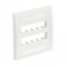 Panduit CFPE10WH-2GY - Mini-Com®, Executive, Faceplate, 10 port, White