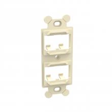 Panduit CF1064EIY - Mini Com Duplex adapter, 4 port, Electric Ivory