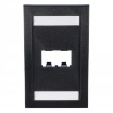 Panduit CFPE2BLY - Mini-Com®, Executive, Faceplate, 2 port, Black