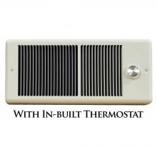 TPI F4320T2RPW - 2000W LP Fan Frcd Wall Htr, DP Stat, Wht