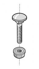 Legrand-Cablofil 942780 - EZBN5/16BL -  RND HEAD SCREW-FLANGE NUT