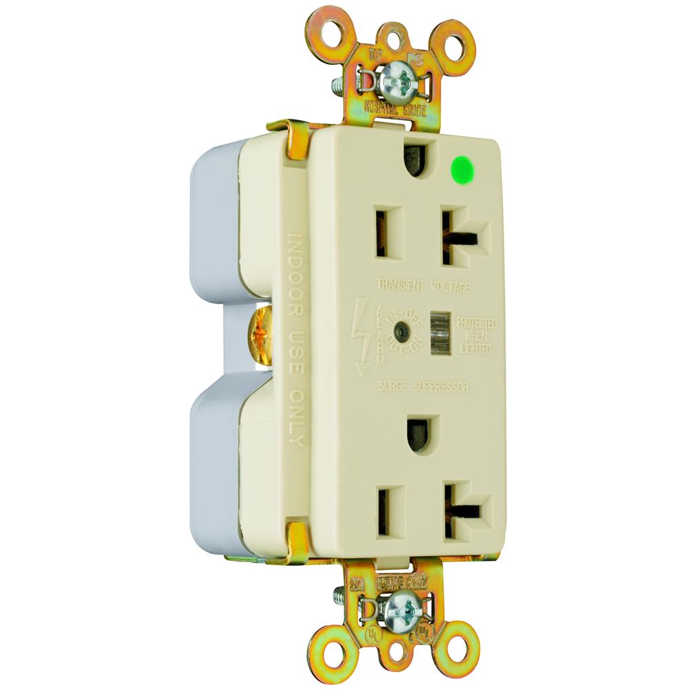 HG TVSS RECEPT 20A 125V IVORY
