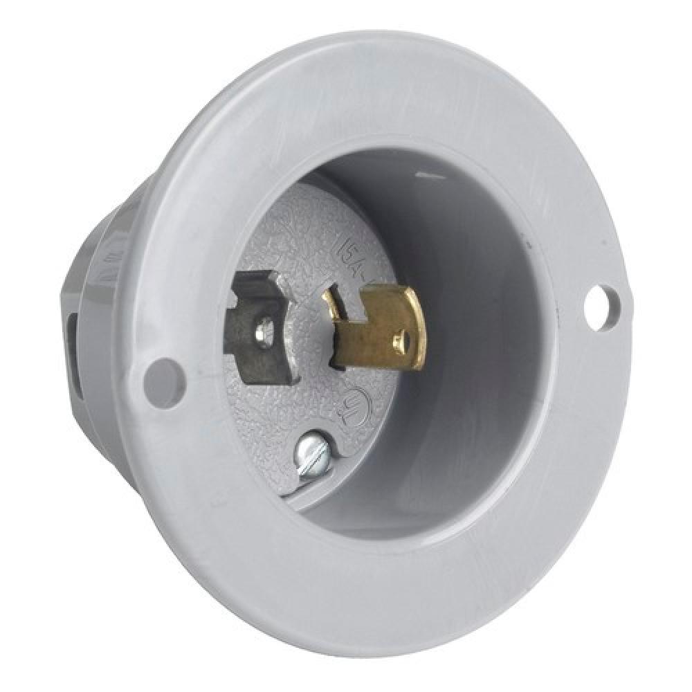 LOCKING FLG INLET 2P2W 15A 125V