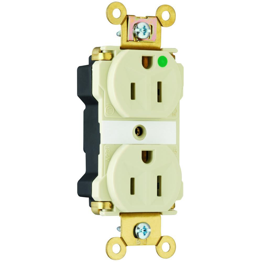 HOSP GRADE EHD DUP RECEPT 15A/125V I