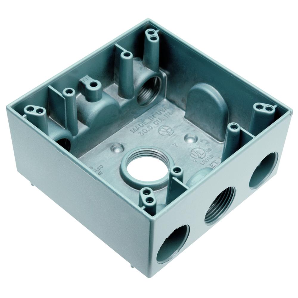 WP BOX 2G 4 HOLE 3/4