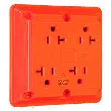 Legrand-Pass & Seymour IG420 - IG QUAD RECEPT 20A 125V ORANGE