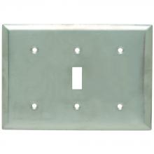 Legrand-Pass & Seymour SS14114 - SMOOTH 302SS 3G BLANK/TOGGLE/BLANK