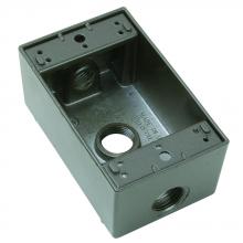 Legrand-Pass & Seymour WPB23BR - WP BOX 1G 3 HOLE 1/2 BRONZE