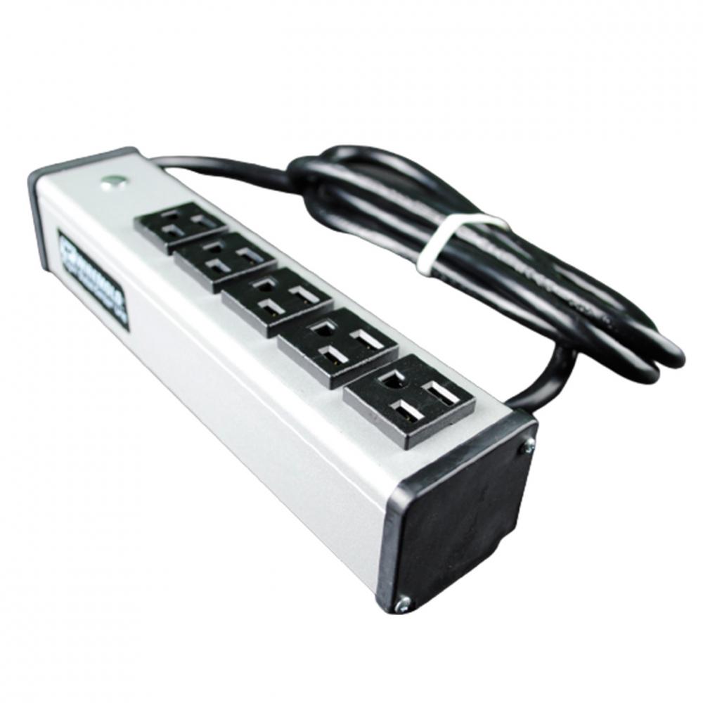 15A, 5 OL, 6 FT CORD, GY