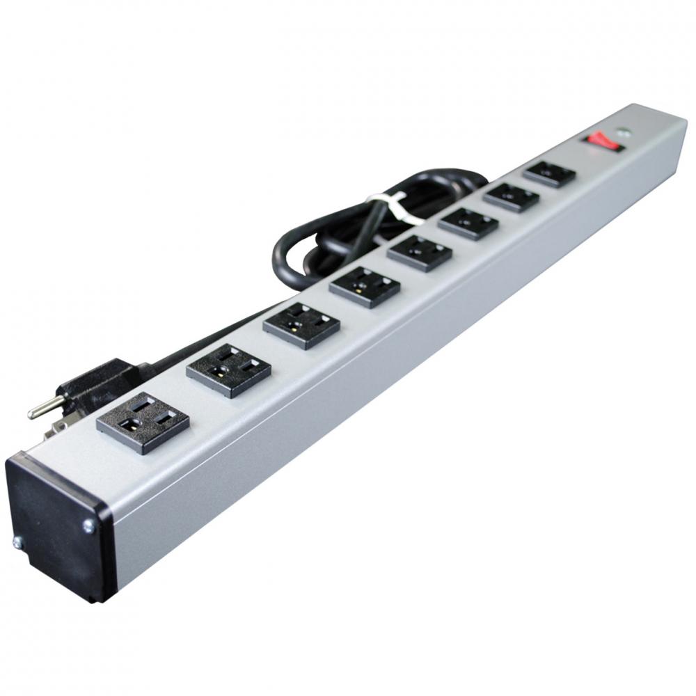 15A, 24IN, 8 OL, SW, 15FT CORD, GY