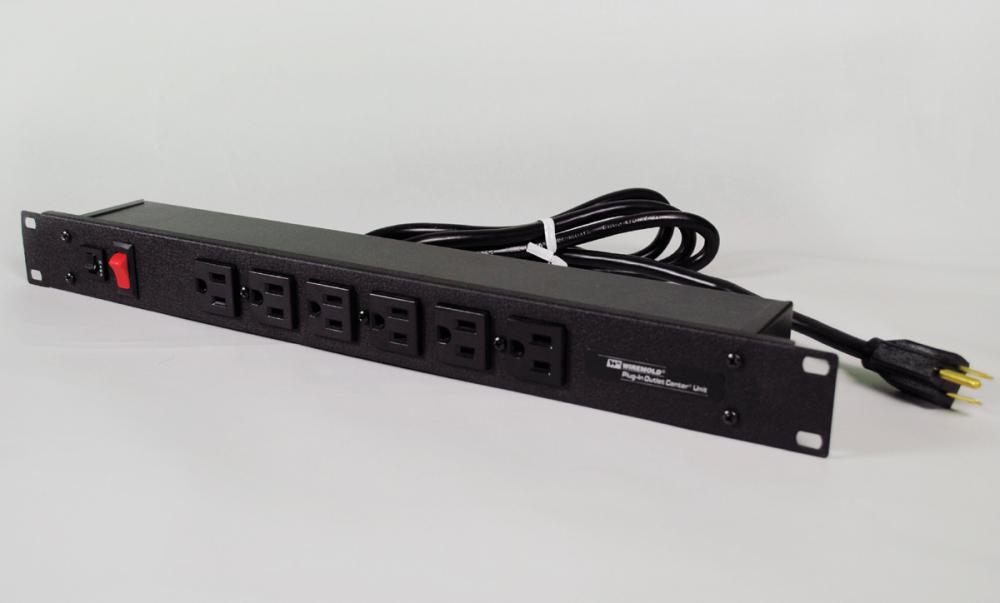 15A, 1U, 6F OL, SW, 6FT, BK