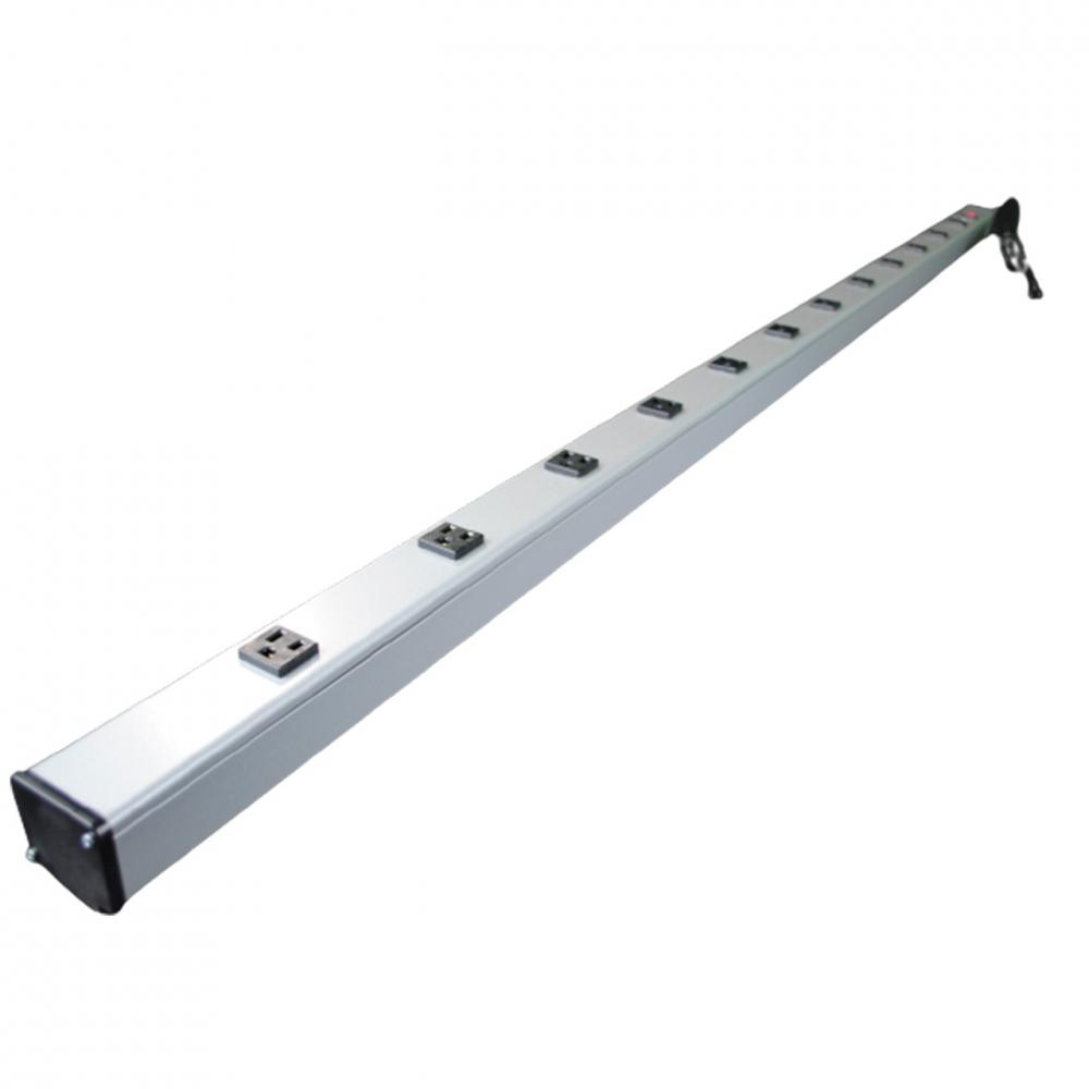 15A, 72IN, 12 OL, SW, 6 FT CORD, GY
