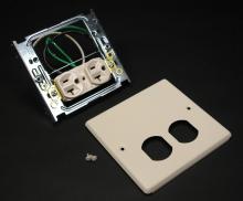 Legrand-Wiremold G4047WX - 2-GANG W/ONE DUPLEX RECEP INST GY