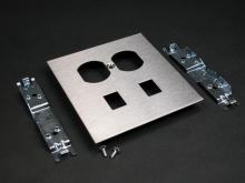 Legrand-Wiremold S4046DRJ - DPLX RCPT & MOD JACK CVR SS