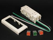 Legrand-Wiremold V2427GA - RECEPT W/PIGTAILS IVORY 15A 125