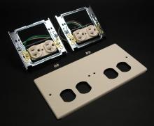 Legrand-Wiremold V4047-2WWXX - 4-GANG W/2 DUPLEX RECEPT INS V