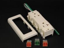 Legrand-Wiremold V2427GT - RECEPT W/PIGTAILS IVORY 20A 125